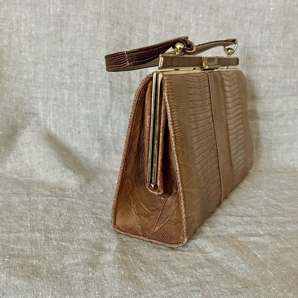 vintage 50s 60s lizard skin handbag Bags by Marquise - Picture 10 of 12